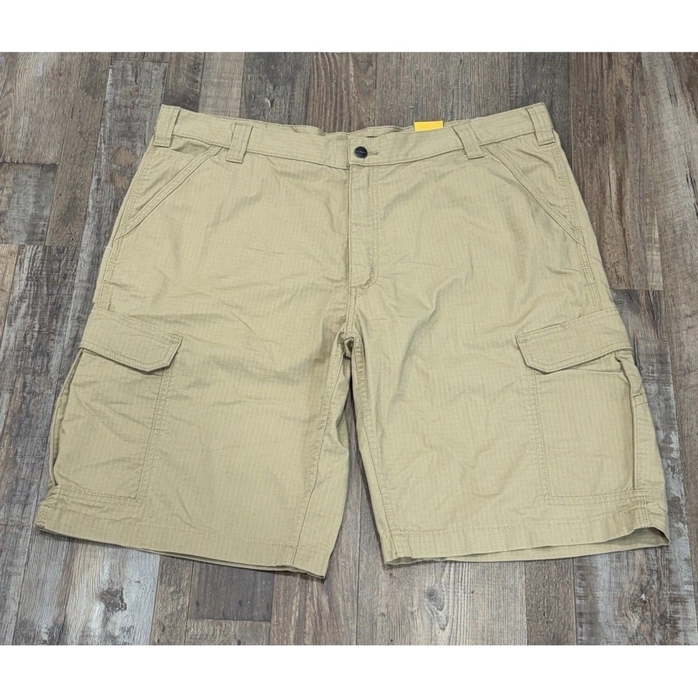 NEW Carhartt Mens Force Relaxed Fit Ripstop Cargo Work Shorts 103543 Khaki 42